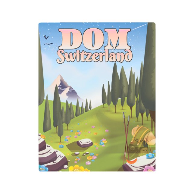 Impresión En Metal Afiche de viaje de Dom Suiza (Anverso)