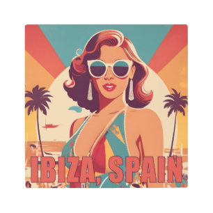 Impresión En Metal Afiche de viajes de Ibiza, España