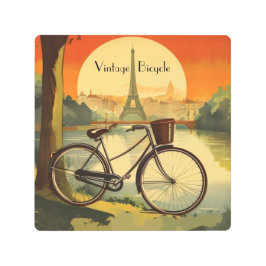 Impresión En Metal Afiche de viajes en bicicleta, personalizable de P