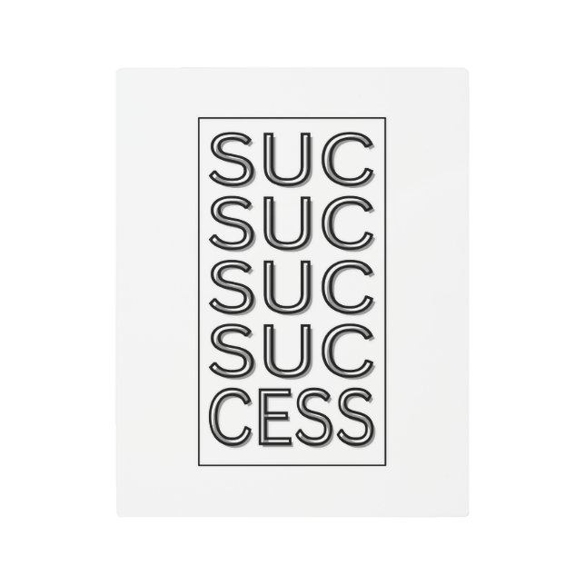 Impresión En Metal Afirmación motivacional Inspiradora de éxito (Anverso)