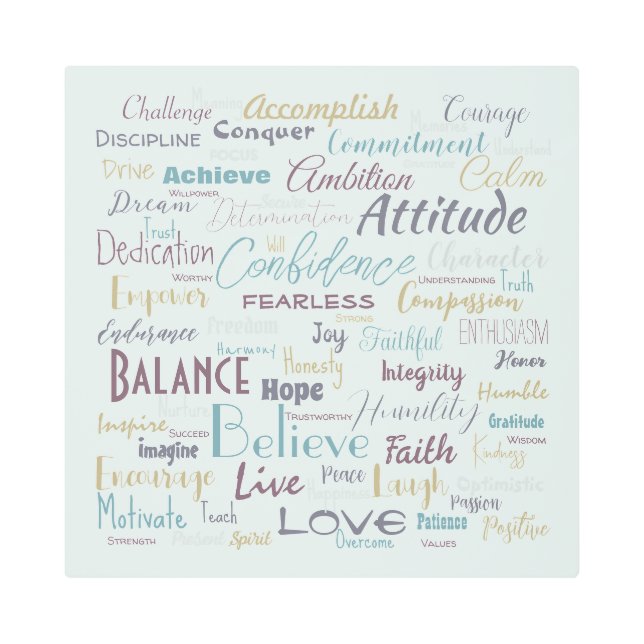 Impresión En Metal Afirmaciones (Anverso)