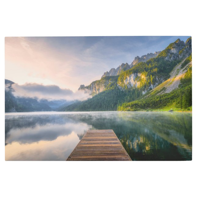 Impresión En Metal Agua | Lago alpino de Azure, Austria (Anverso)