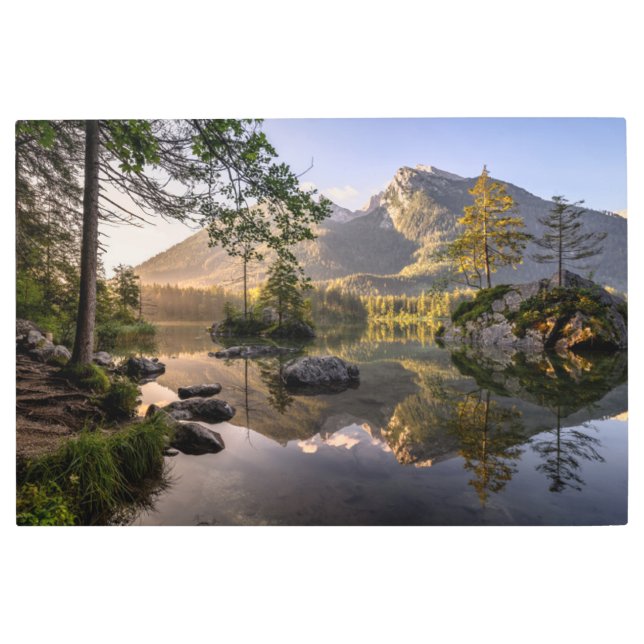 Impresión En Metal Agua | Lago Hintersee Berchtesgaden Alemania (Anverso)