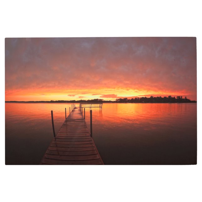 Impresión En Metal Agua | Lago Minnetonka, Minnesota (Anverso)