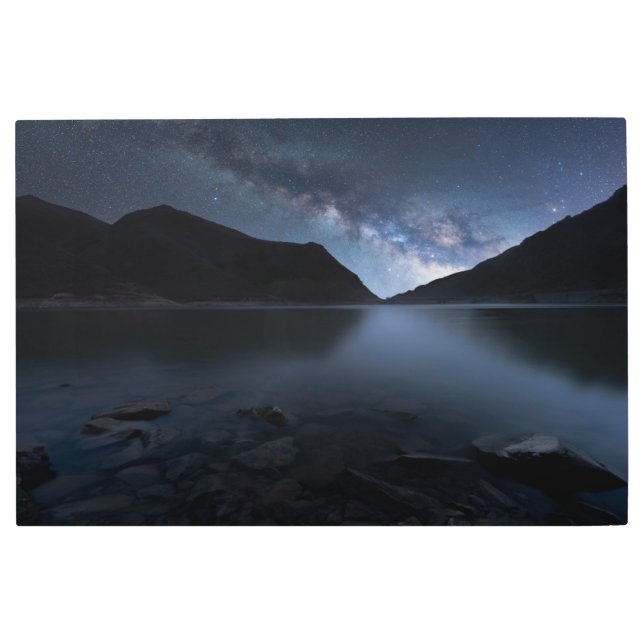 Impresión En Metal Agua | Lakeshore de noche (Anverso)