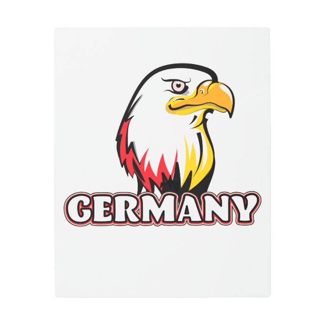 Impresión En Metal Águila dorada alemana (Anverso)