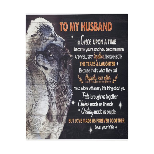 Impresión En Metal Al diseño de mi marido | Citas De Amor Al Marido (Anverso)