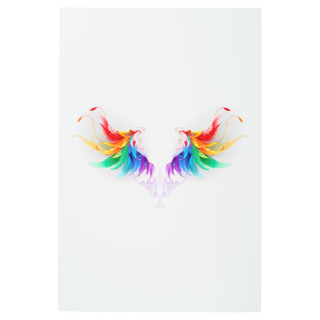 Impresión En Metal Alas del arco iris fluidas (Anverso)