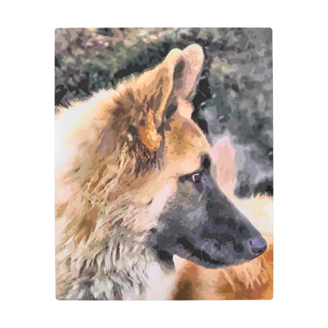 IMPRESIÓN EN METAL ALEMÁN SHEPHERD DOG (Anverso)