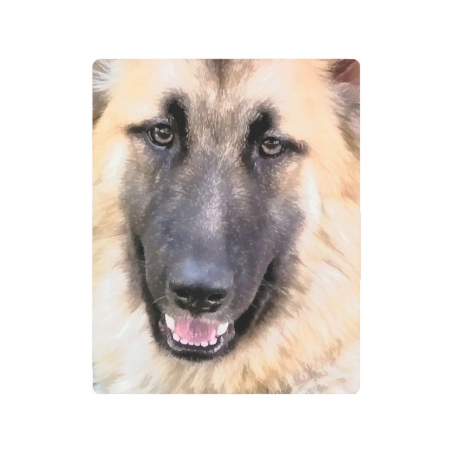 IMPRESIÓN EN METAL ALEMÁN SHEPHERD DOG (Anverso)