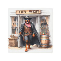 Alguacil de Rottweiler en la acuarela de Far West 