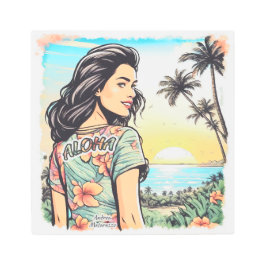 Impresión En Metal Aloha Chica
