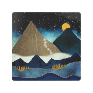 Impresión En Metal Alpinistas de las Montañas Doradas