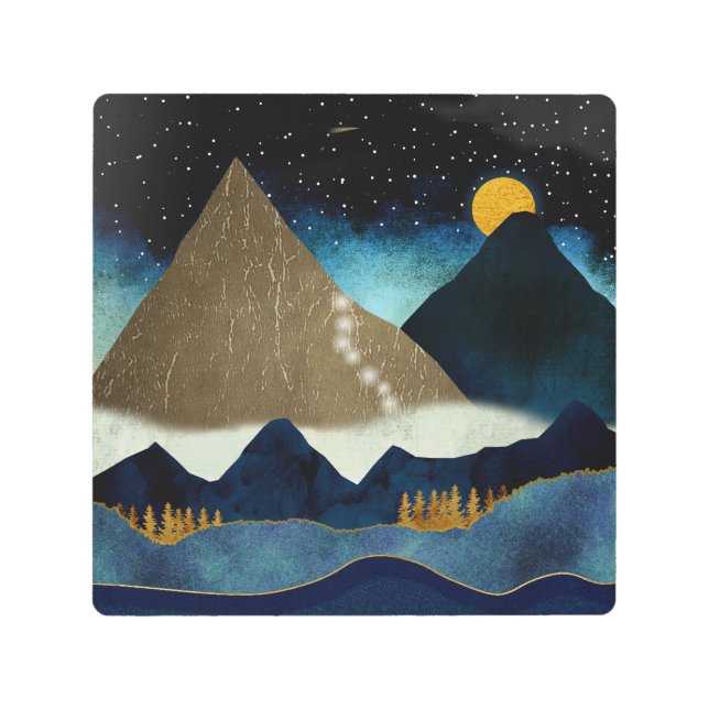 Impresión En Metal Alpinistas de las Montañas Doradas (Anverso)