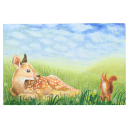 Impresión En Metal Amanecer en el Ilustracion de hierba