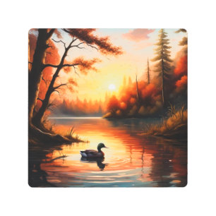 Impresión En Metal Amanecer en el lago