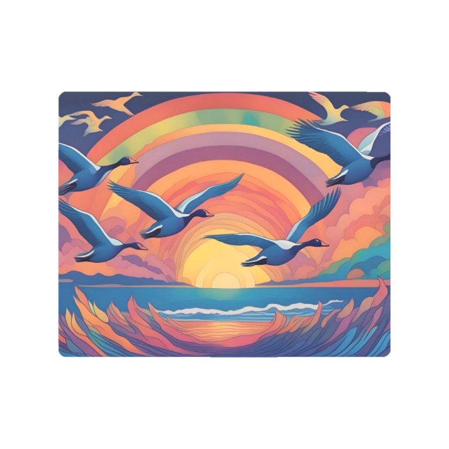 Impresión En Metal Amanecer en la playa (Anverso)