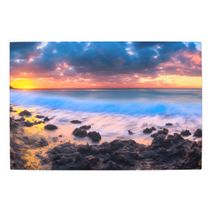 Impresión En Metal Amanecer radiante: majestuoso amanecer en la playa
