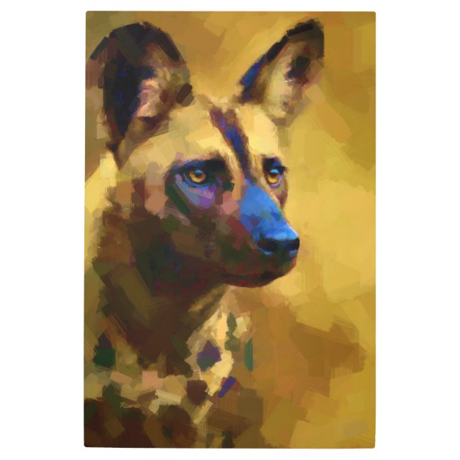 Impresión En Metal Amar al perro salvaje africano (Anverso)