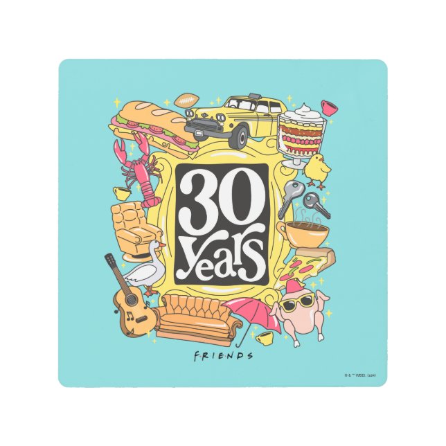 Impresión En Metal AMIGOS™ | Gráfico de 30 años (Anverso)