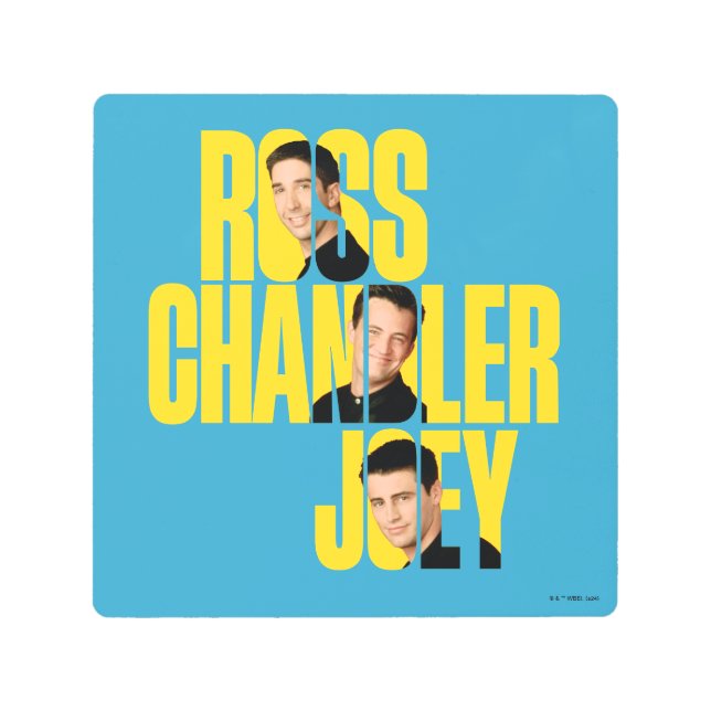 Impresión En Metal AMIGOS™ | Ross, Chandler y Joey (Anverso)