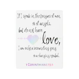 Impresión En Metal Amor 1 Corintios 13:1