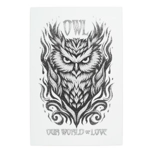 Impresión En Metal amor de búho