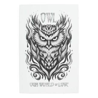 Impresión En Metal amor de búho