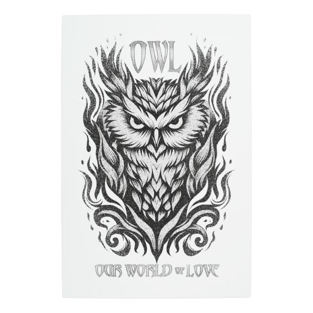 Impresión En Metal amor de búho (Anverso)
