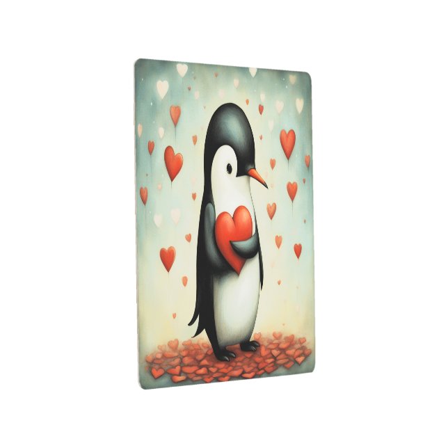 Impresión En Metal Amor pingüino 1 (3/4)