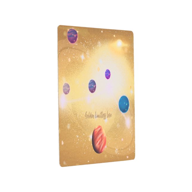 Impresión En Metal Amor sin límites dorados (3/4)