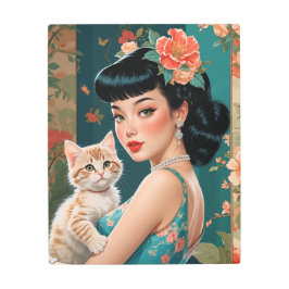 Impresión En Metal Anclaje asiático y gatito lindo