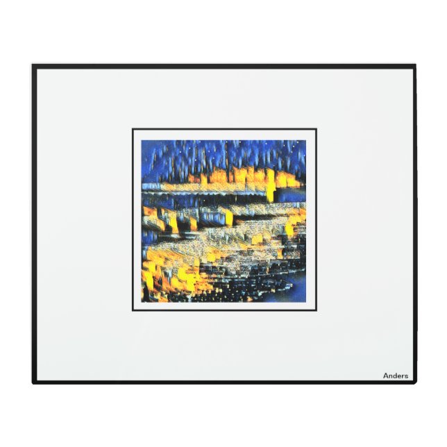 Impresión En Metal Anders Artistry* Pintura Impresionista Azul* (Anverso)