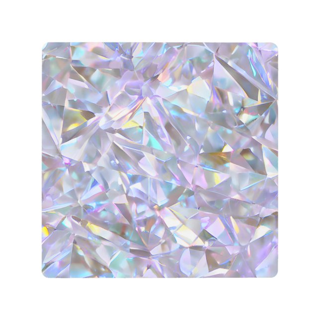 Impresión En Metal Ángel Aura Quartz Crystal Diamond Gemstone Planner (Anverso)