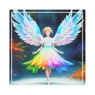 Impresión En Metal Ángel hermoso con alas 35444