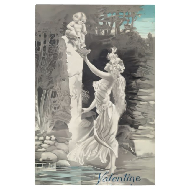 Impresión En Metal Ángel y Diosa Valentine (Anverso)