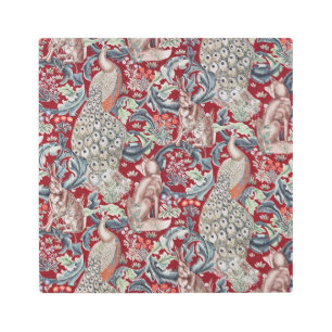 Impresión En Metal Animales forestales, William Morris