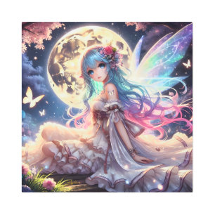 Impresión En Metal Anime Chica Moon Fairy Princess in Garden