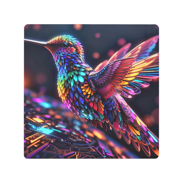 Impresión En Metal Año del Colibrí: Un viaje mensual (Anverso)