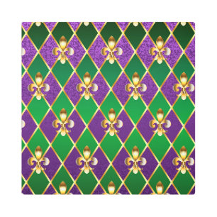 Impresión En Metal Antecedentes de joyas Mardi Gras