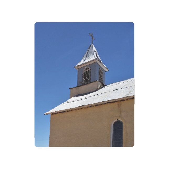 Impresión En Metal Antigua Iglesia de Adobe Nuevo México (Anverso)