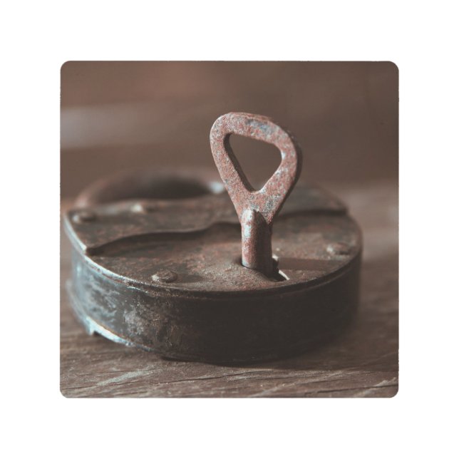 Impresión En Metal Antiguo bloqueo de entrada de ruinas (Anverso)