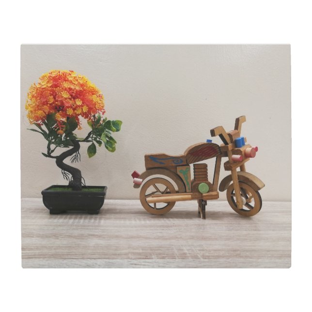 Impresión En Metal 🏍️ antiguo de motocicleta (Anverso)