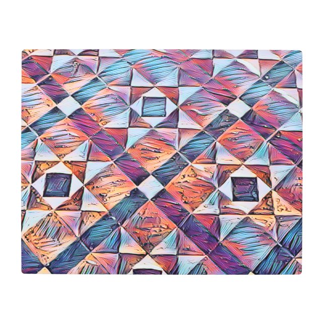 IMPRESIÓN EN METAL ANTIGUO SUELO DE BALDOSAS DE INGLATERRA (Anverso)