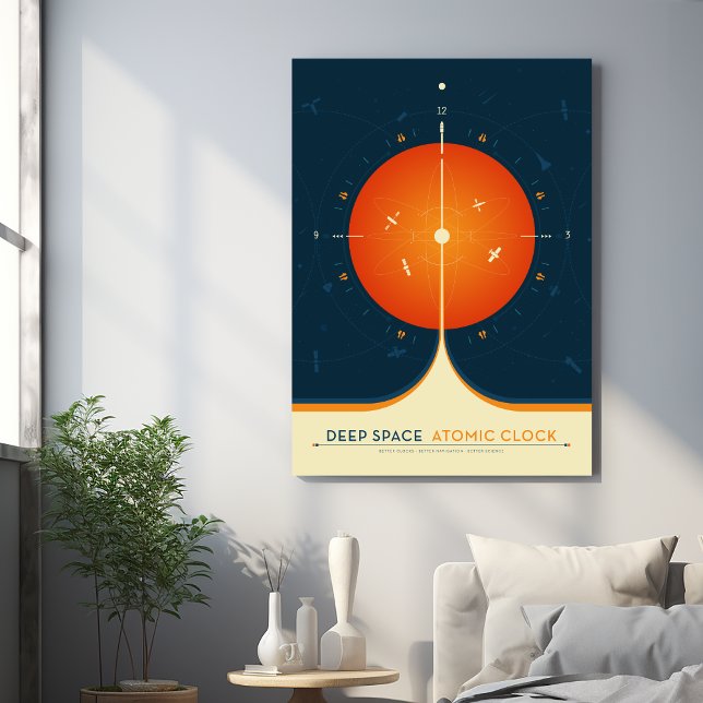 Impresión En Metal Anuncio de ciencia ficción, reloj atómico Naranja, (Subido por el creador)