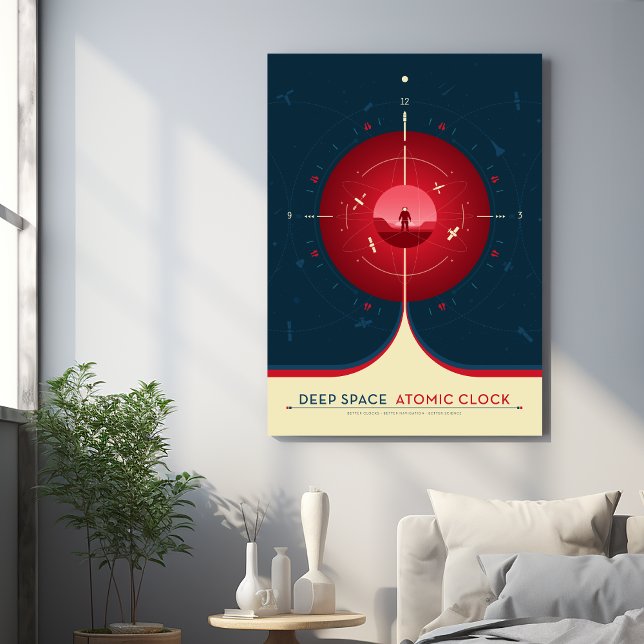Impresión En Metal Anuncio de ciencia ficción, reloj atómico rojo, es (Subido por el creador)