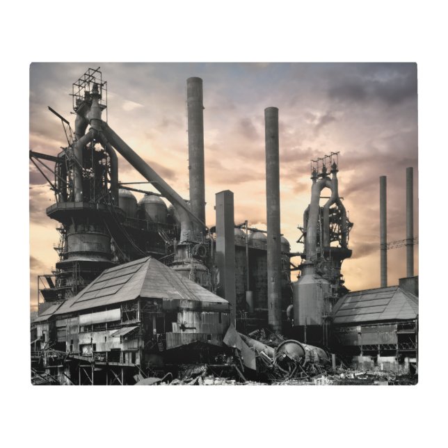 Impresión En Metal Apocalipsis de postempleo industrial (Anverso)