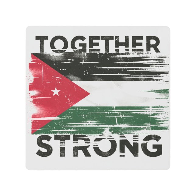 Impresión En Metal Apoyar juntos a Palestina (Anverso)
