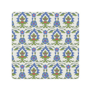 Impresión En Metal Árabe Tradicional: Iznik Tile Seamless.