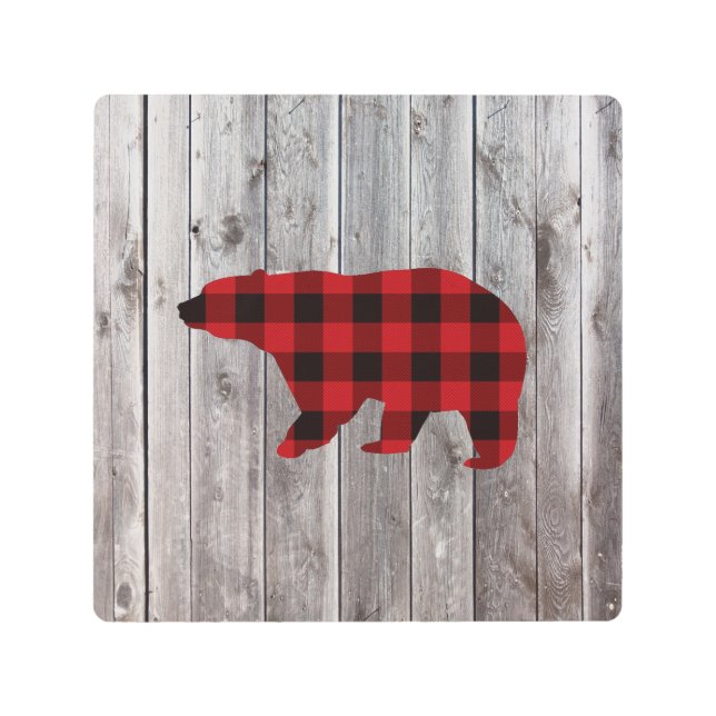 Impresión En Metal arándano rústico de madera granero de madera dorad (Anverso)